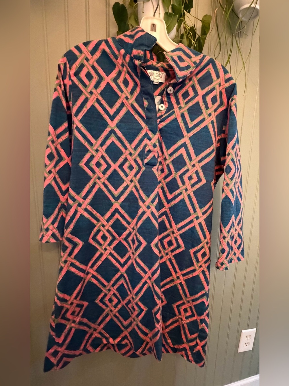 Holly Shae Design "Grove Grid Arden Tunic Shift Dress/size M “
